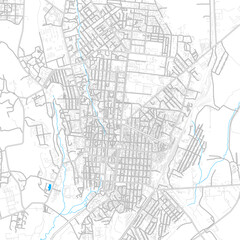 Fototapeta na wymiar Gyumri, Armenia high resolution vector map
