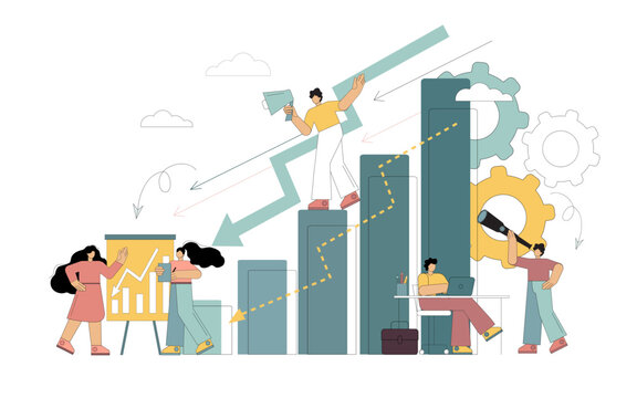 The concept of economic collapse, stock market fall, investment failure or mistake, price fall, recession, investment risk concept, bankruptcy. The collapse of the economy. Loss of profit. Global