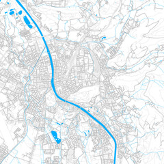 Salzburg, Austria high resolution vector map