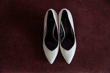Weddings white shoes front view