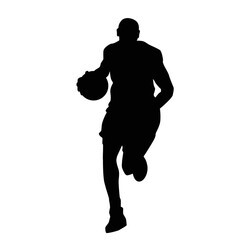 silhouettes of people playing basketball