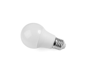 LED Light Bulb Isolated. Power Save Concept, Energy Saving Lamp, Incandescent Lightbulb