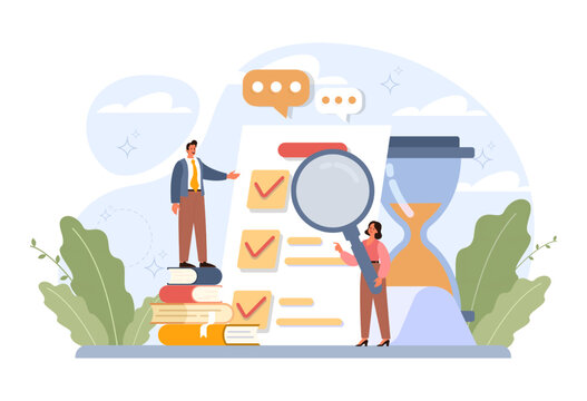 Time management concept. Business people work day planning,