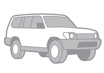 SUV - VECTOR ILLUSTRATOR WITH WHITE BACKGROUND - SPORTCAR_T075 : 539156355