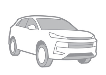 Fototapeta premium SUV - VECTOR ILLUSTRATOR WITH WHITE BACKGROUND - SPORTCAR_T076 : 539156364