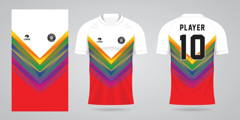 colorful football jersey sport design template