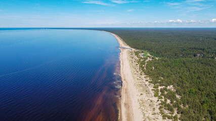 Baltic sea beach, Latvia, drone photo