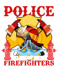 Firefighter t shirt design
