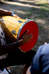 Musical instrument known as drum.