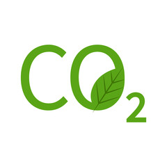 CO2 neutral green stamp - no carbon emissions. Eco friendly isolated vector sign