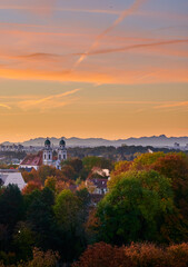Morning colored sky in Munich