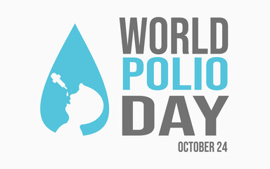 world polio day logo and concept for banner or poster