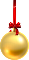 Bauble Christmas Ball Glass Ornament Gold