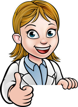 recommend clip art: Thumbs Up Scientist Cartoon Character Sign