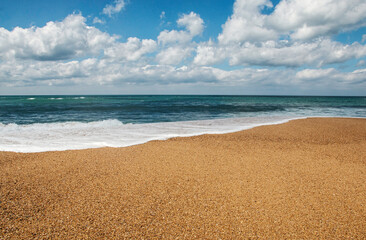 Fototapeta na wymiar Beach in Nazare, Portugal