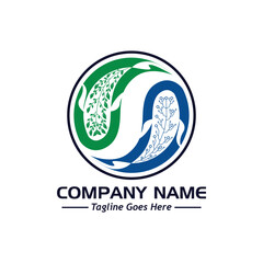 yin yang symbol logo, sample company logo, a simple vector design