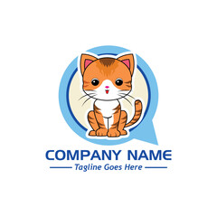 cats logo, sample company logo, a simple vector design