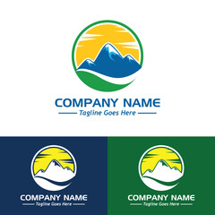 mountain logo, sample company logo, a simple vector design