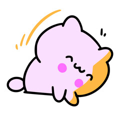 cloud computing concept cat cute cartoon