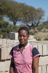 African woman in the village
