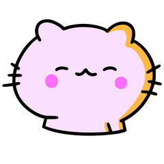 pig with a heart cat cute