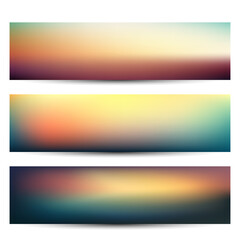 Naklejka premium Abstract smooth gradient background banners - eps10