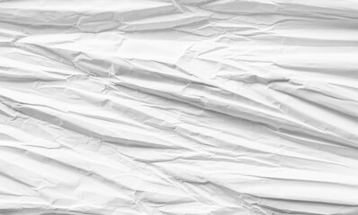White crumpled paper background, texture old for web design screensavers.