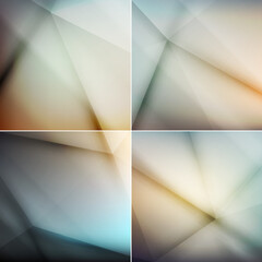 Smooth blurry lines backgrounds collection - abstract lightd backgrounds set