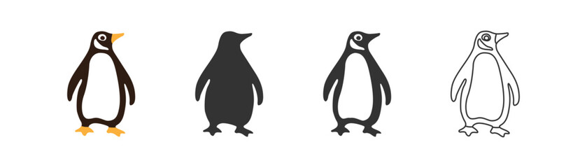 Penguin icon. Vector Illustration