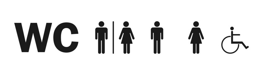 Toilet icons. Vector Illustration