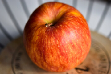 red apple on a table
