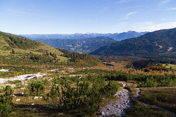 Fototapeta na wymiar Hochkoening mountain range in Salzburger Land