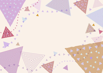 ナチュラルなカラーの三角のメンフィス背景