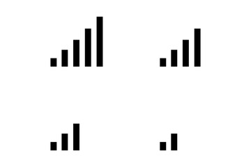 mobile signal with four variety; strong until weak