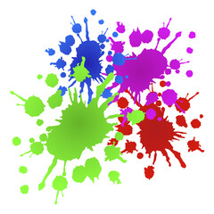 Paint Splashes, Creative Art of Multi Color Paint Splash