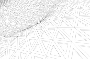 abstract architectural structure 3d background