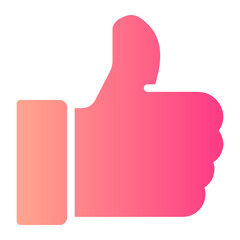 thumbs up gradient icon