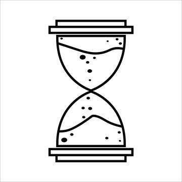 Hourglass linear icon. Mystic and esoteric simple icon