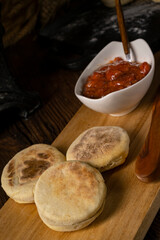warm proziaki with marmalade