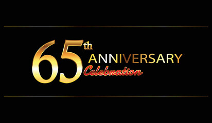 65 anniversary background. 65th anniversary celebration. 65 year anniversary celebration. Anniversary on black background.