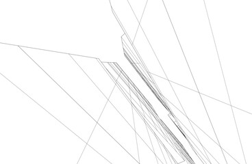 Modern architecture vector 3d illustration