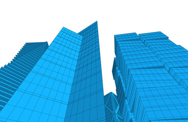 Fototapeta na wymiar Modern architecture vector 3d illustration