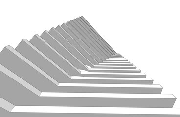 Obraz premium Modern architecture vector 3d illustration