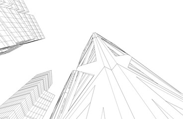 Fototapeta premium sketch of a building