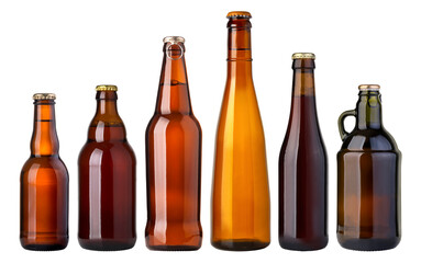 brown beer bottles