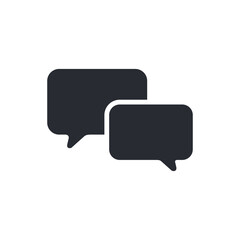 Naklejka premium Message bubble. Bubble template. Speech bubble. Chat sign. Communication symbol. Vector speech bubble. Notification icon. Social Media element. New message. Chat icon. Support symbol. Communicate.