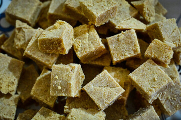 Traditional Sweets For Diwali Time. Indian sweetmeat in dish diwali festival. Maharashtra Sweets. Homemade Diwali Sweets Close Up