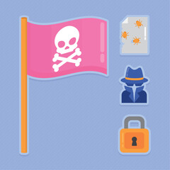 data privacy icon set