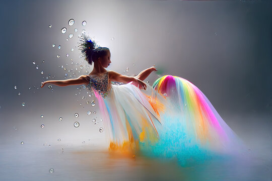 Ballet dancer in the rainbow