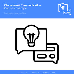 Idea .outline icon style. Vector icon
